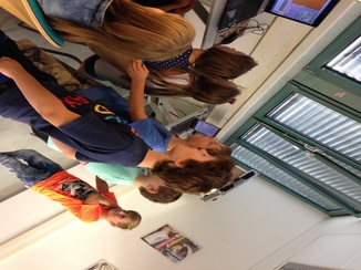 Kinder in der Trickfilmwerkstatt
